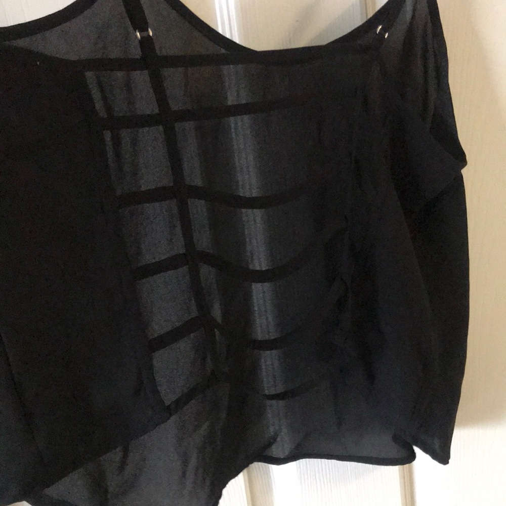 Lush black spaghetti strap top